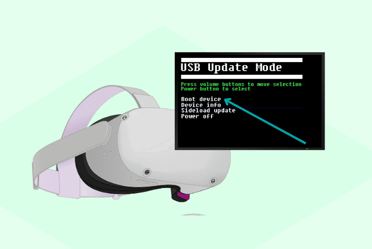 reboot the headset via boot menu