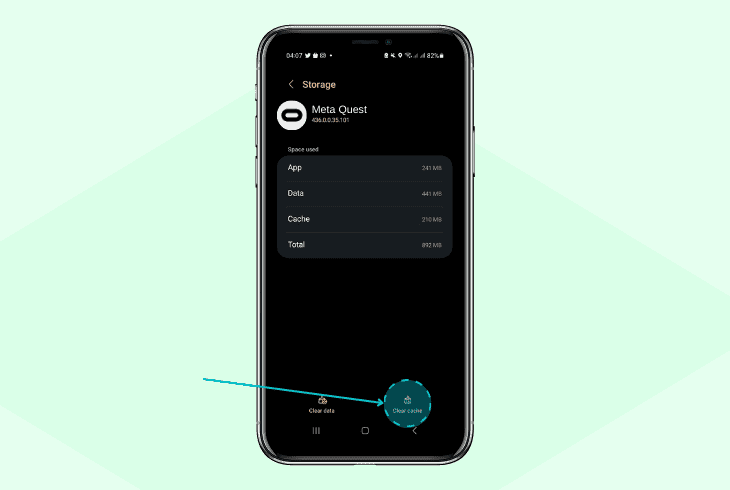 how to clear an oculus application cache