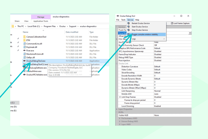 enable console window view
