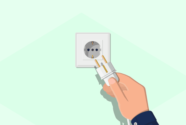 switch to another electrical outlet