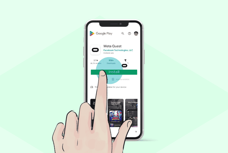 how to reinstall the meta quest app