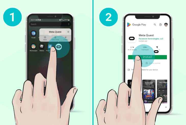 reinstall your meta quest app