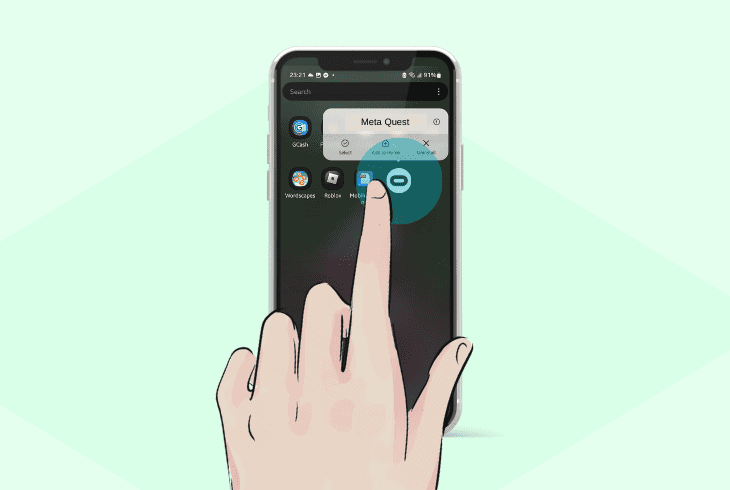 reinstall the meta quest app