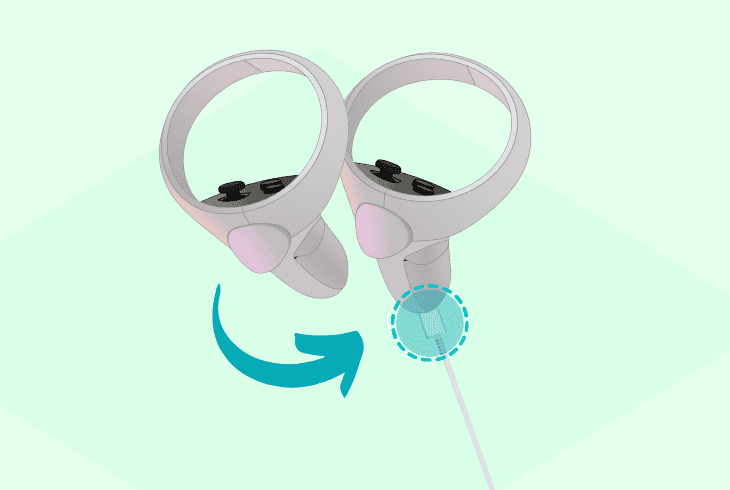 how to charge oculus vr controllers