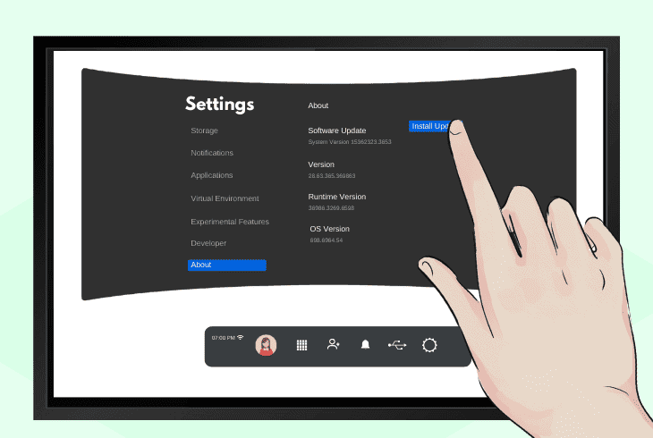update your oculus vr headset