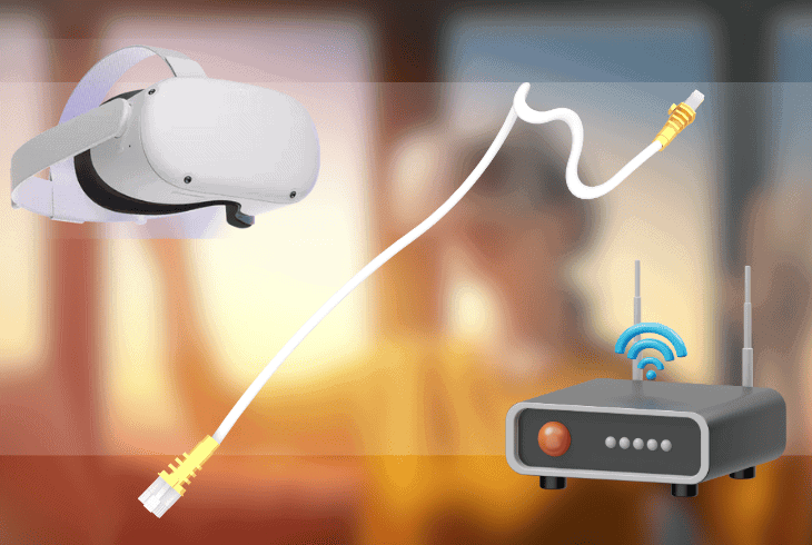 connecting your oculus quest 2 to your router via ethernet
