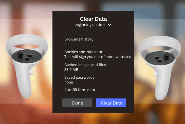 clearing storage space on your headset