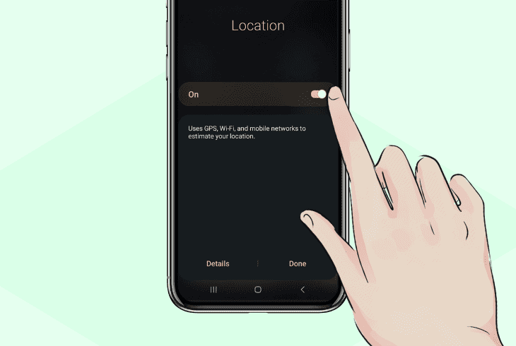 enable location on android