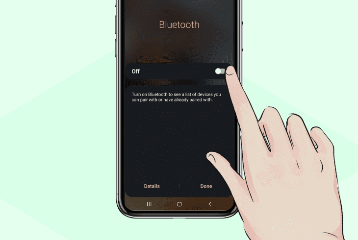 enable the bluetooth and location