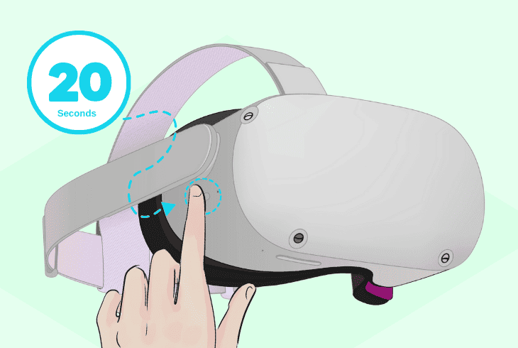 soft-reset the oculus quest headset