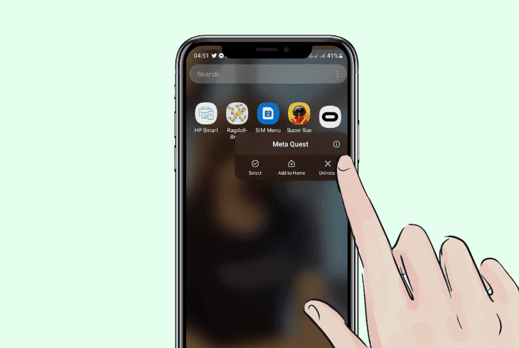 reinstall the oculus mobile app