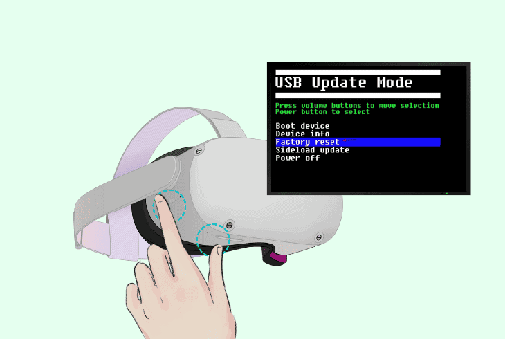perform a factory reset on oculus