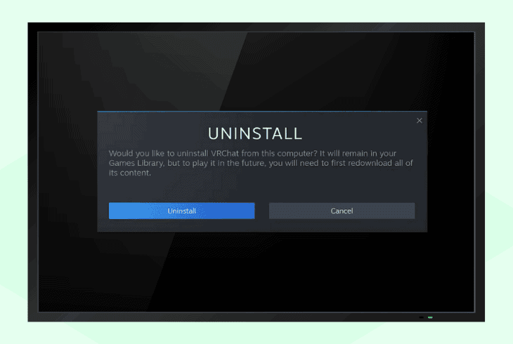 reinstall vrchat on steam app