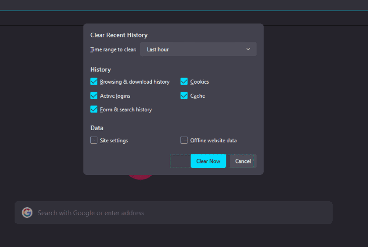 how to clear cache on firefox