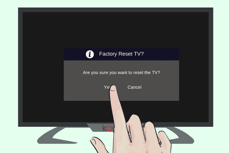 restore the tv’s default settings