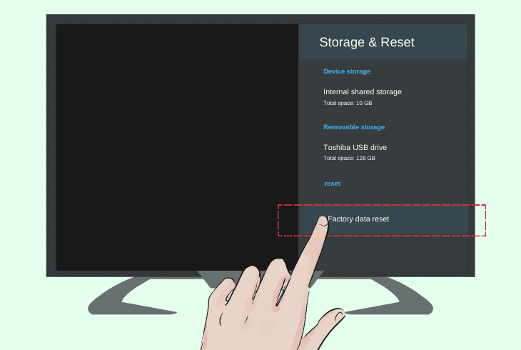 restore the tv to factory defaults