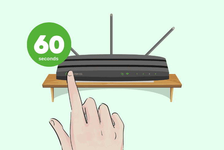 power reset the network router