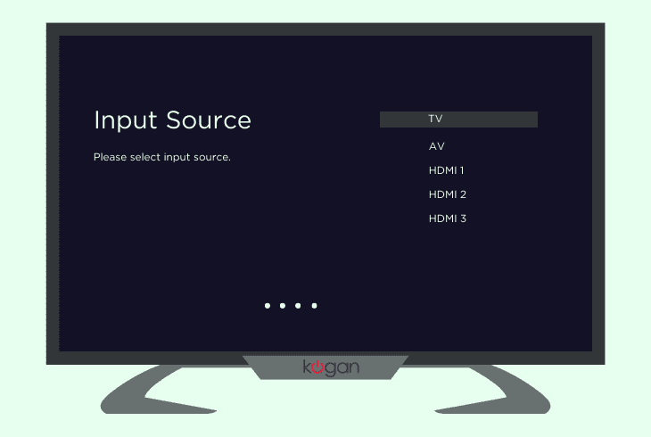 switch the tv’s picture source
