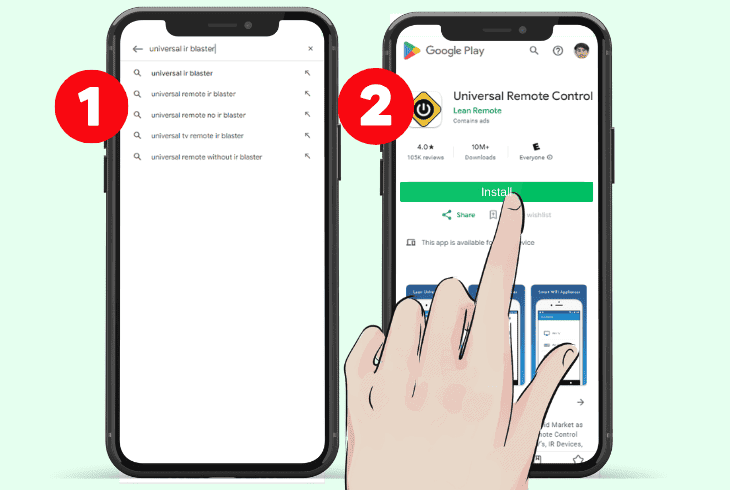 how to set up the ir blaster app