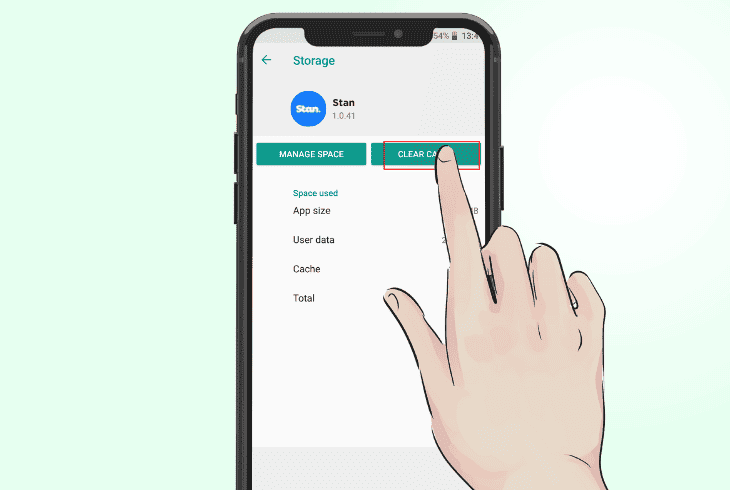 clear stan’s app cache (stan app)