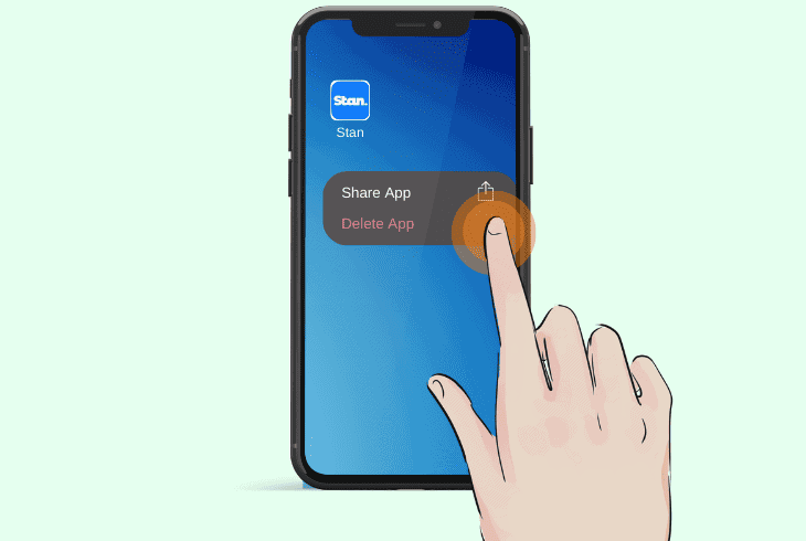 uninstall stan from your device (stan app)