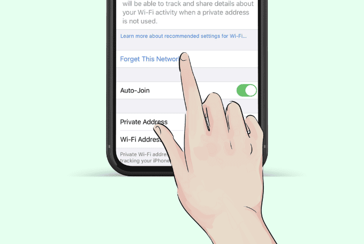 forget connect to wi-fi on ios