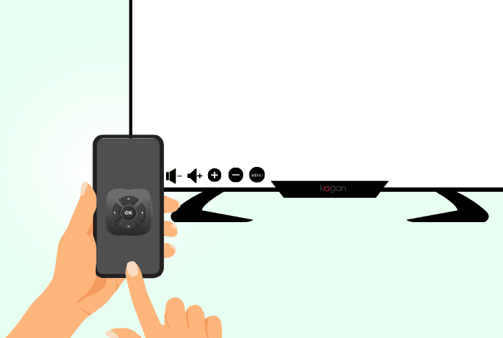 control kogan tv via ir app