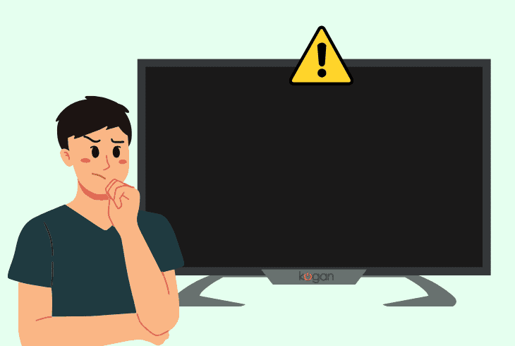 kogan tv screen goes black
