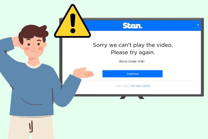 what is error code a18 stan