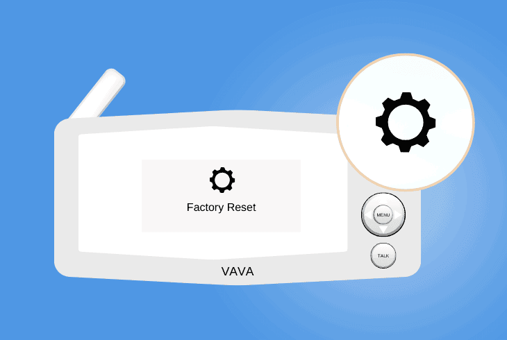 factory reset the vava monitor