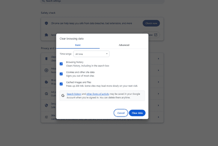 clear your browser’s cache (stan web version)