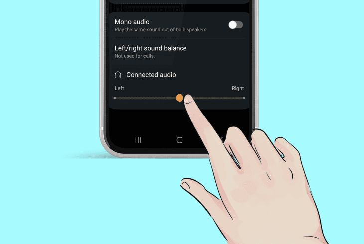 adjust audio balance settings on android