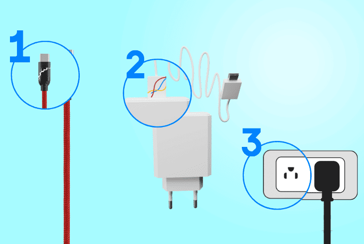 identify issues with the charging