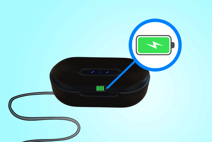 verify the buds are charging