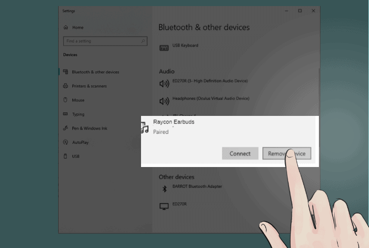 manually unpair raycon on computer