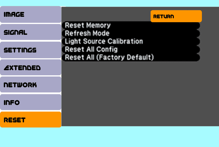 restore epson to factory defaults