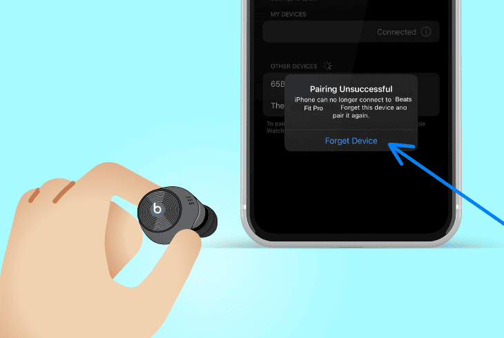 forget and re-pair earbuds