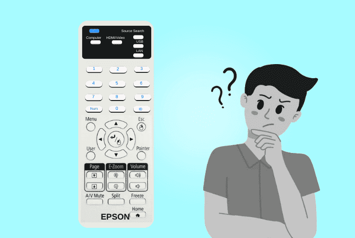 why epson projector remote control not working
