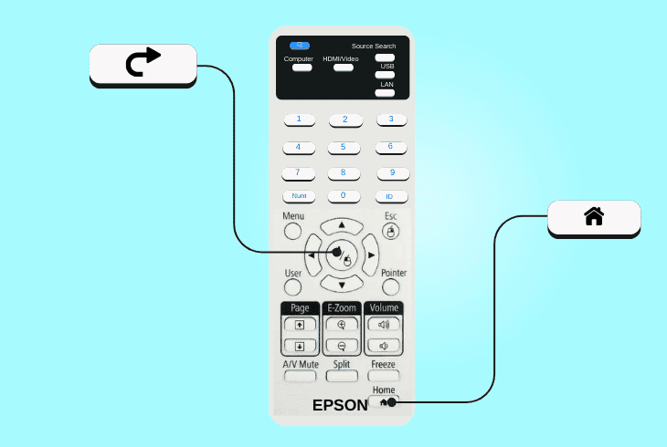 reprogram the epson remote control