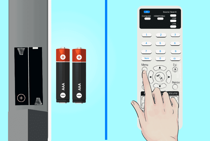 reset the epson remote to default