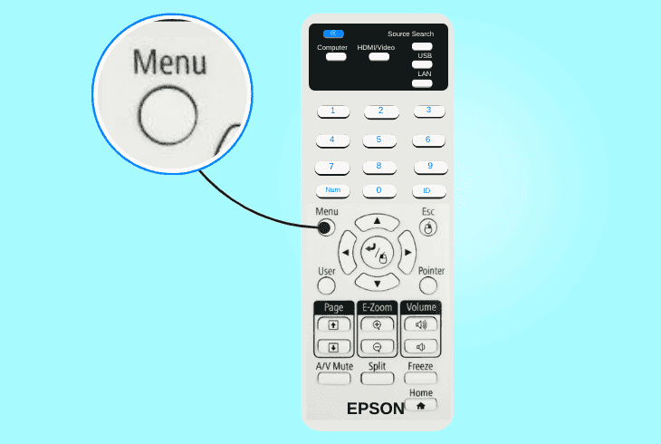 manually set epson’s “hdmi” source