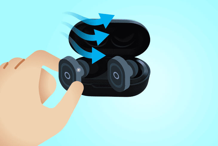 reinsert the jlab earbuds