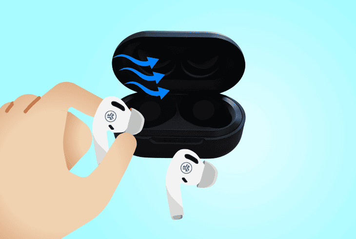 restart your go air pop earbuds