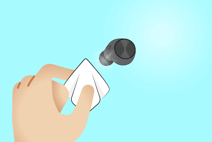 clean/dry your left tozo earbud