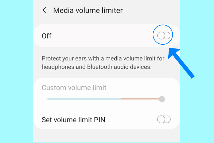 android - media volume limit