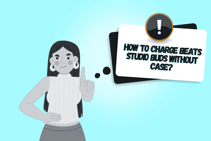 how charge beats studio buds without case