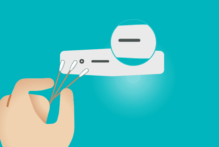 check eufy’s port for obstructions