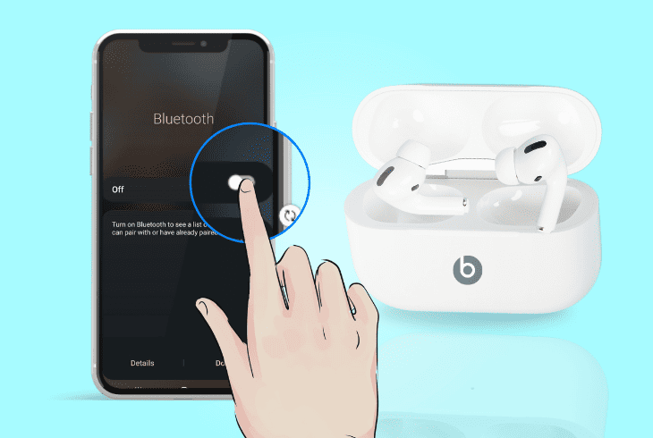 toggle the bluetooth off & on