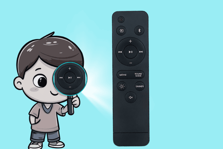 inspect the onn remote control