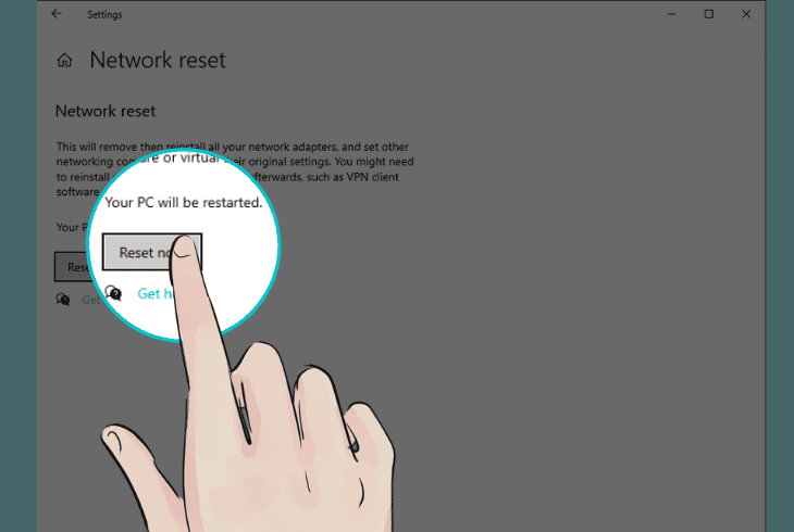 reset network settings on pc